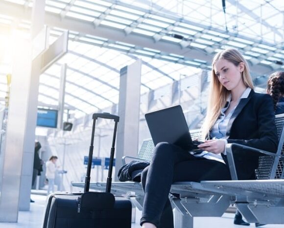 Frau auf Geschäftsreise