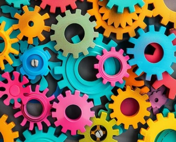 Bunte Zahnräder