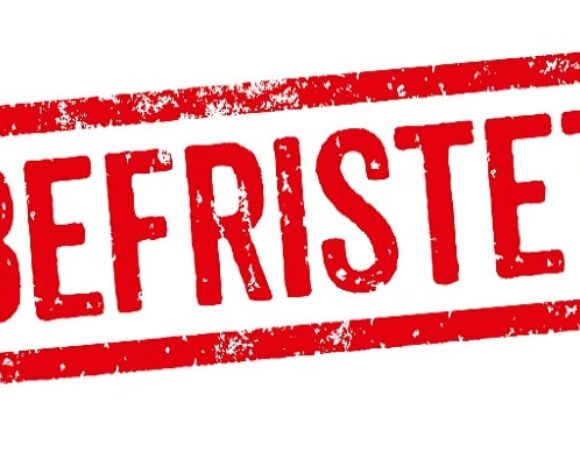 Schild mit befristet