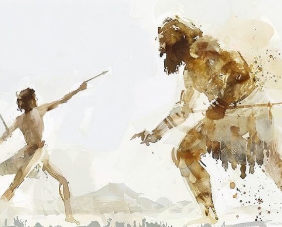 David kämpft gegen Goliath