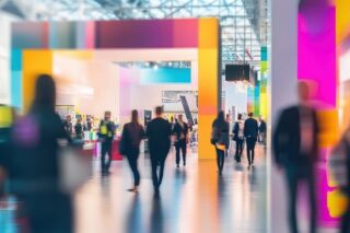 Messebesucher auf der Messe