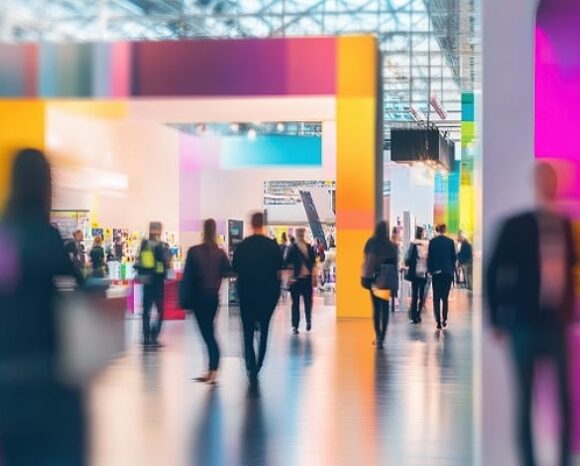 Messebesucher auf der Messe