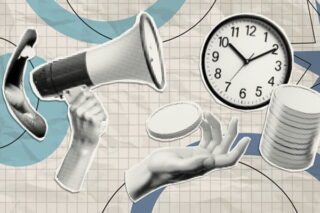 Collage zum Thema Arbeitszeitflexibilisierung