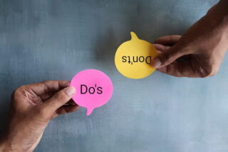 Dos and Don’ts auf Post-its