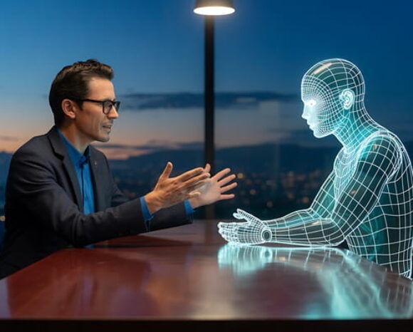 KI-Trainer mit KI im Gespräch